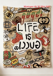 Gucci Life Is Gucci Throw blankets Gucci Sticker Bomb Tapestry IMG_2850